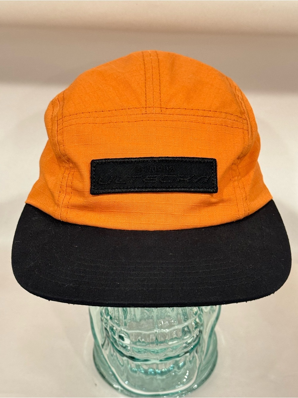 Shimano Ultegra 5 Panel Cycling Hat Cap Orange Black Adjustable StrapBack Unisex